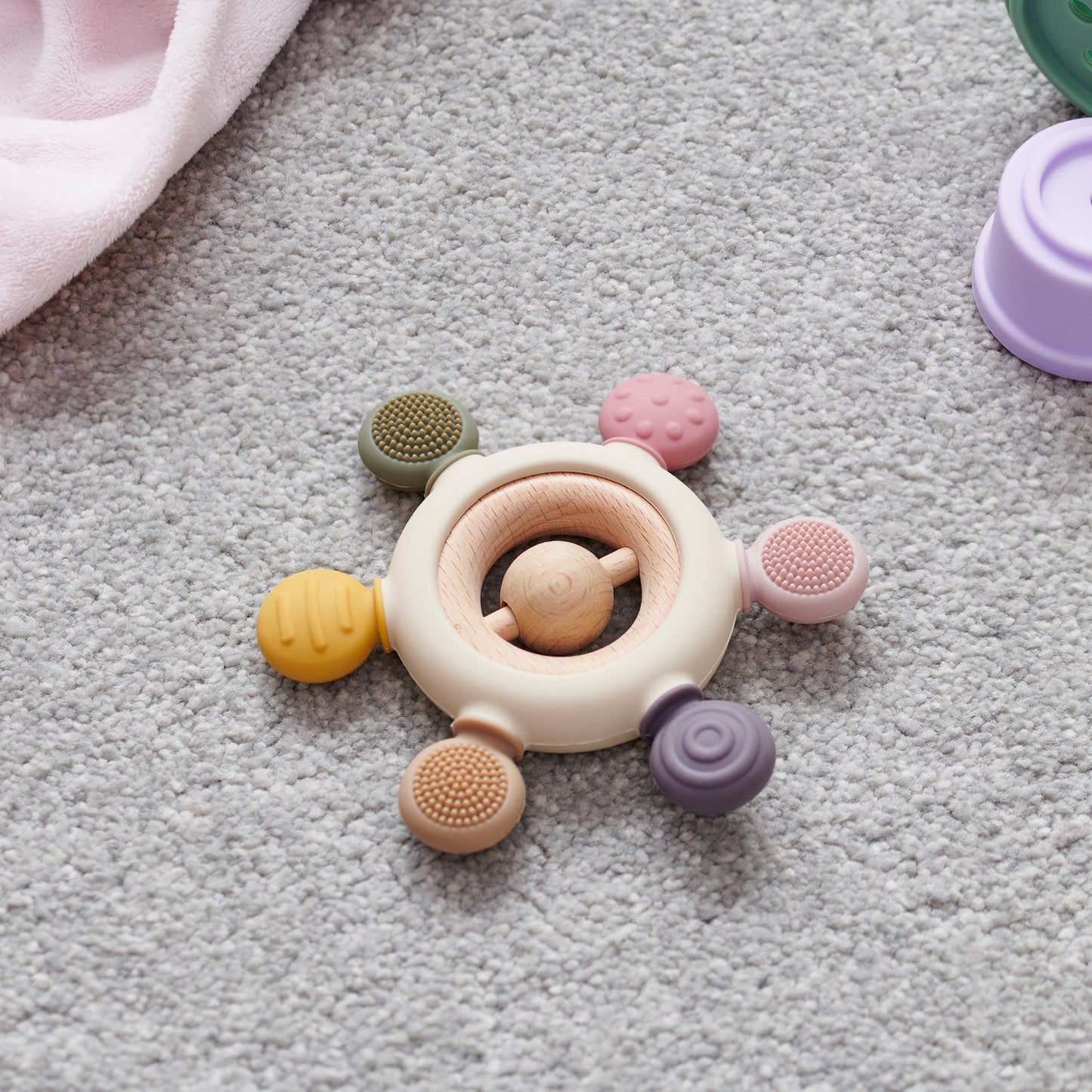 SiliSoft® Rattle Teether (Earth)