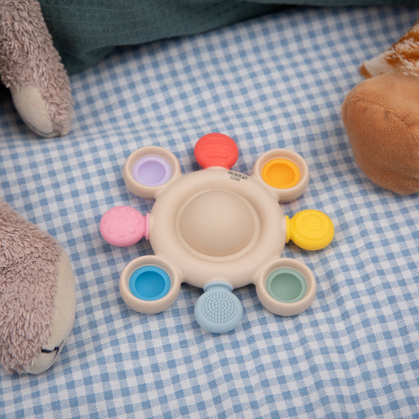SiliSoft® Pop Teether (Rainbow)