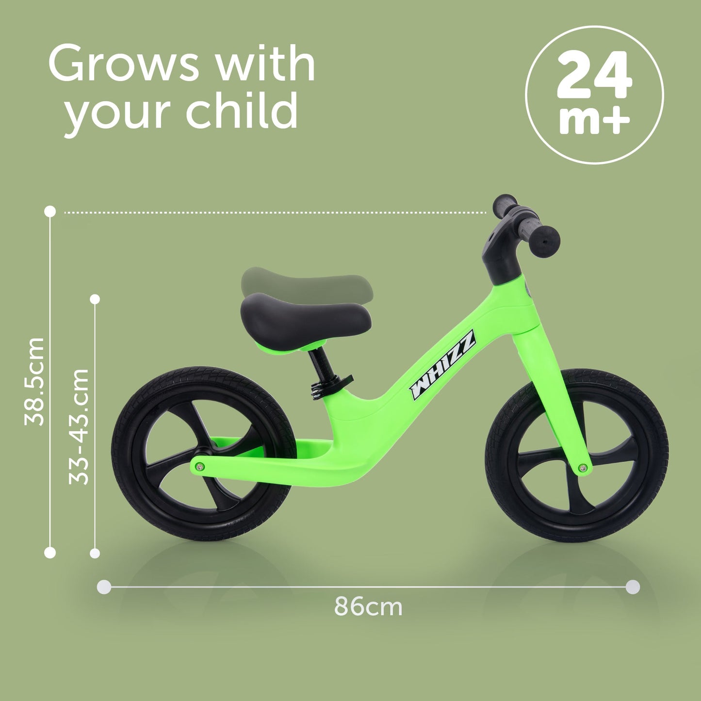 Whizz Balance Bike - Green