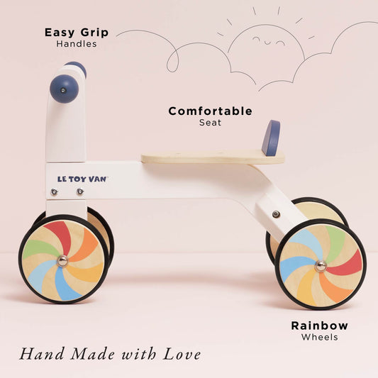 Wooden Rainbow Ride On Trike