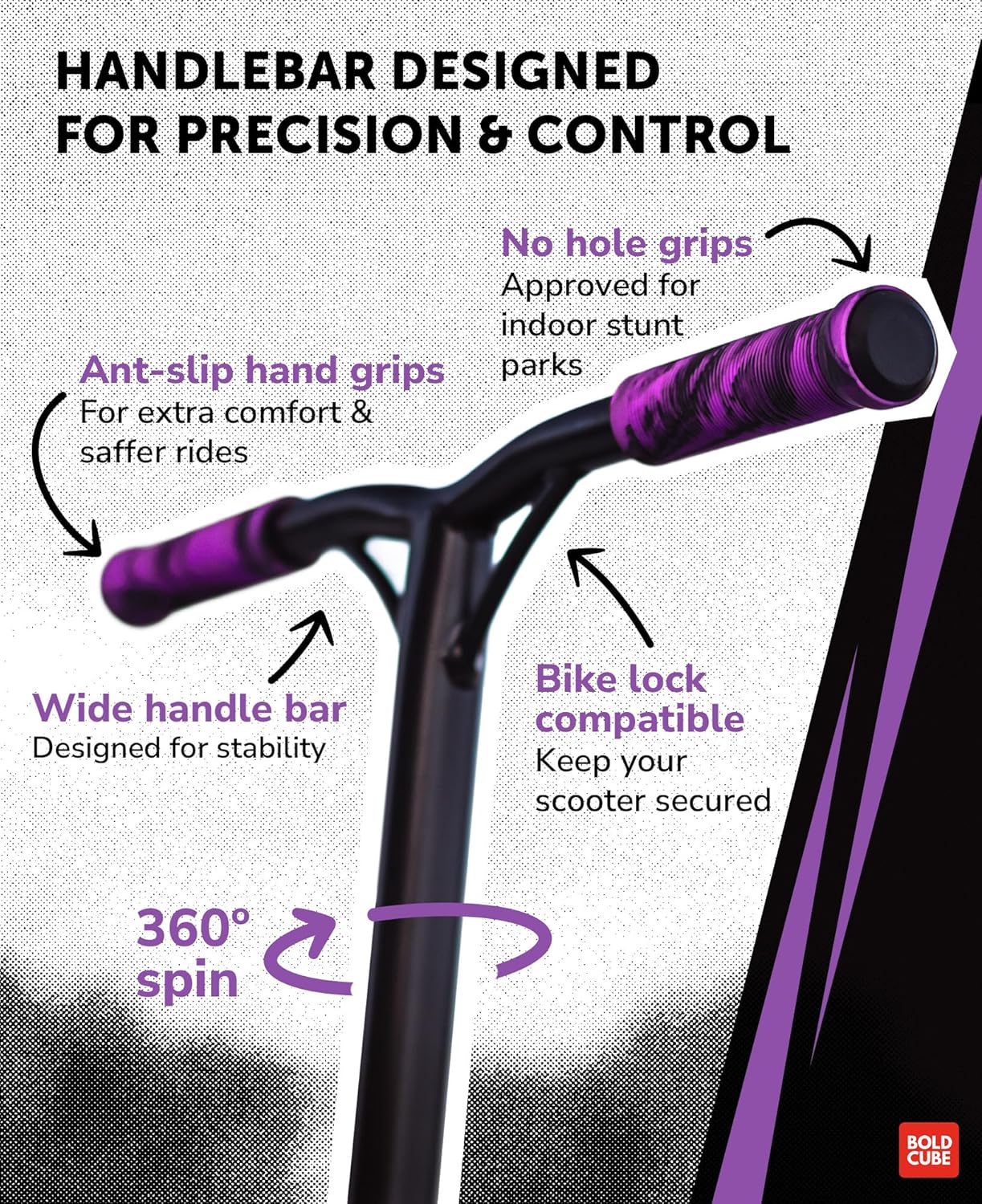 Purple - Deluxe Stunt Scooter