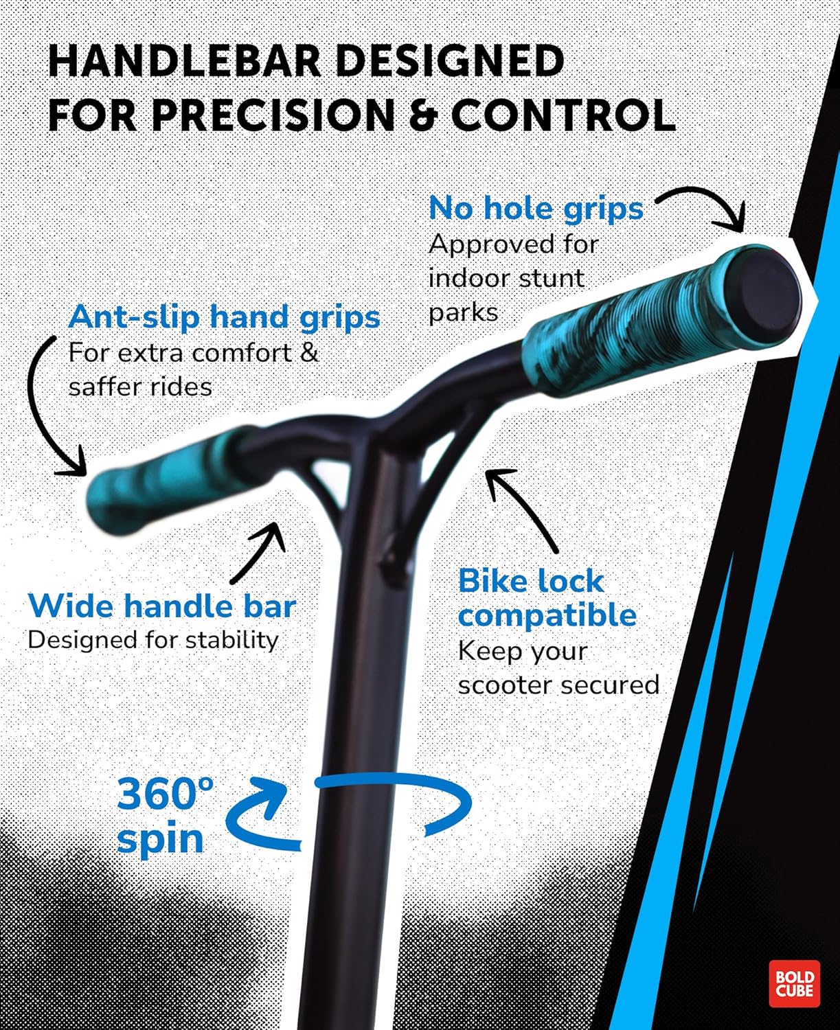 Cyan - Deluxe Stunt Scooter