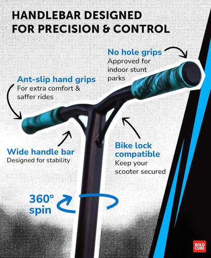 Cyan - Deluxe Stunt Scooter