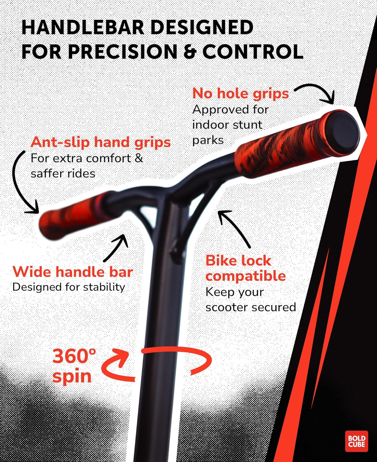Black - Deluxe Stunt Scooter