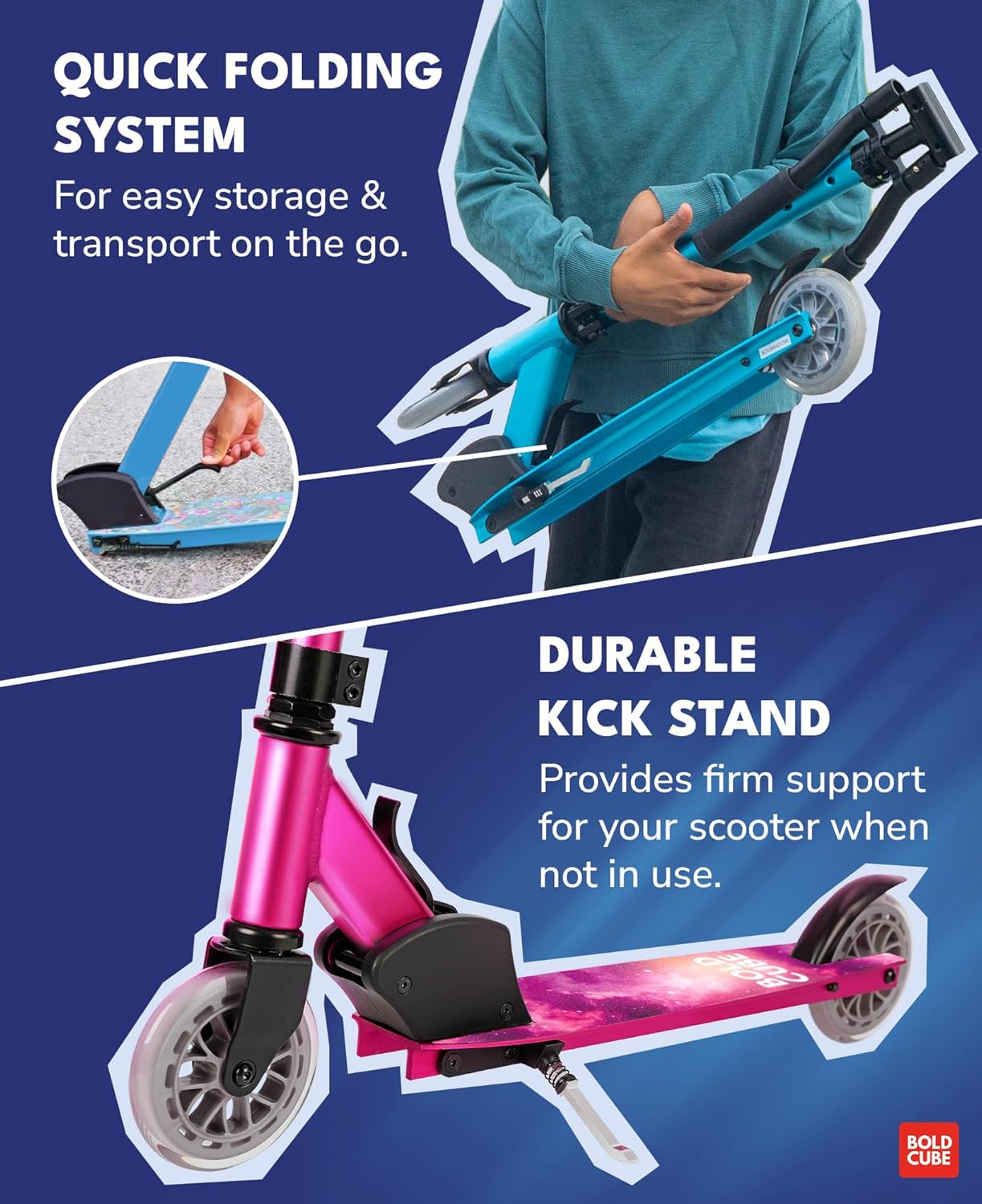 Sapphire - Deluxe 2 Wheel Scooter