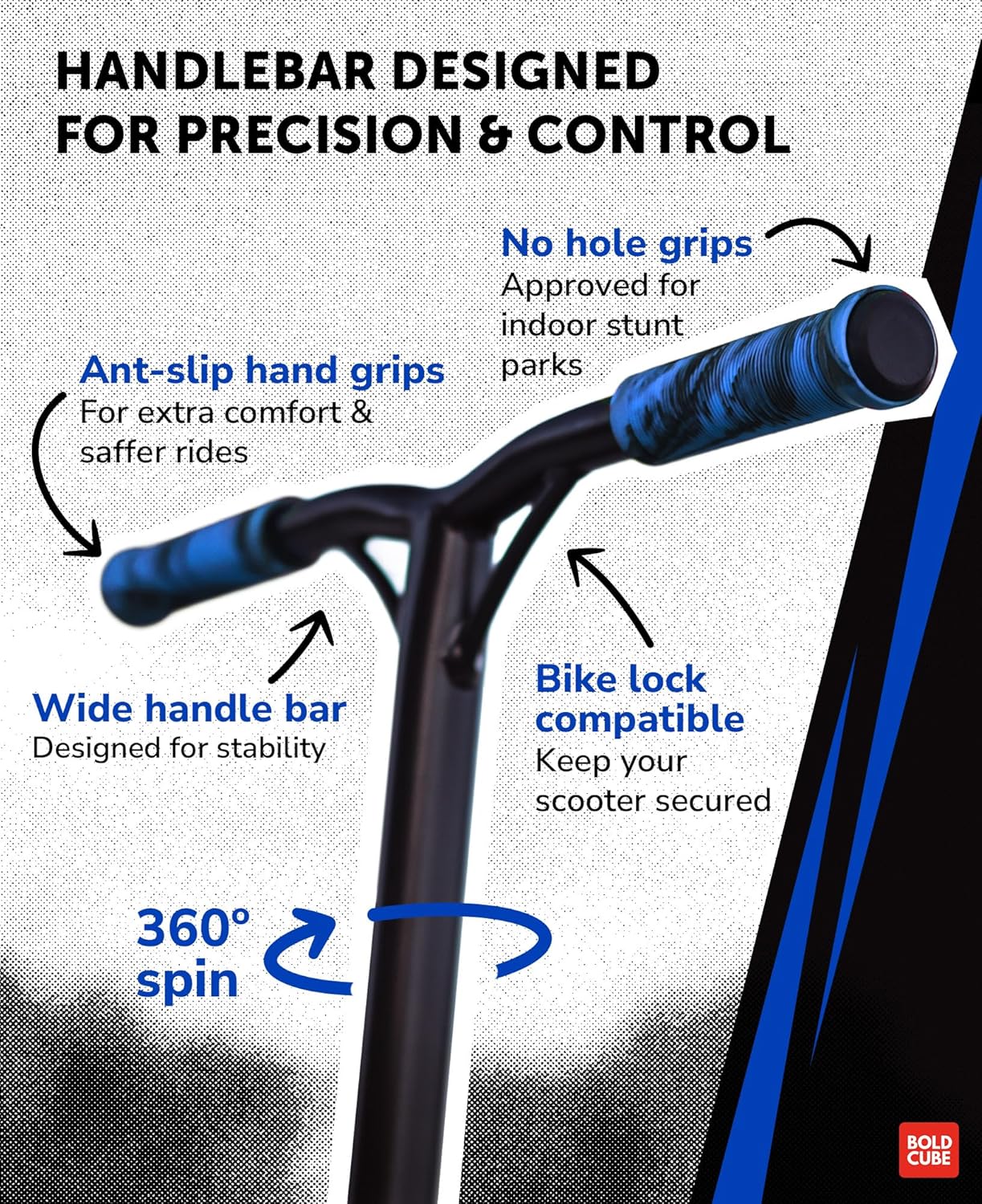 Navy - Deluxe Stunt Scooter