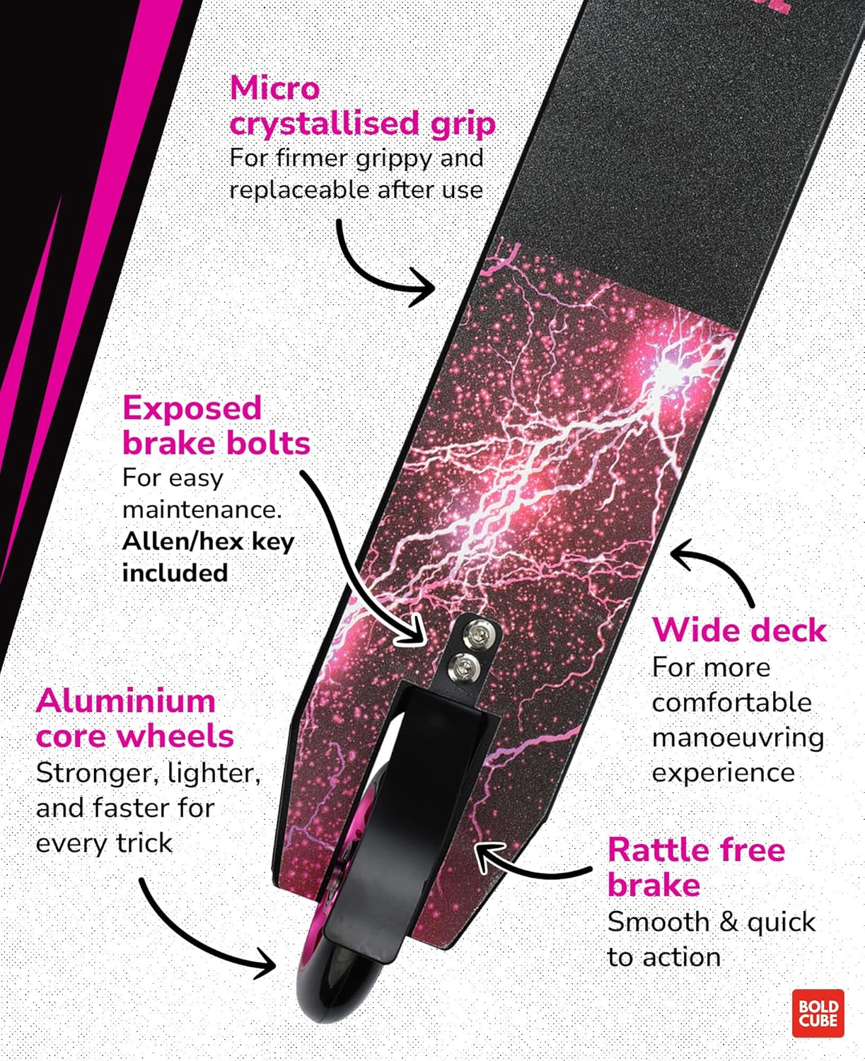 Pink - Deluxe Stunt Scooter