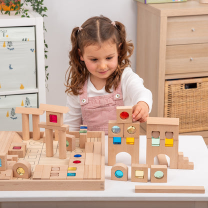 Wooden Building Gem Blocks Super Set