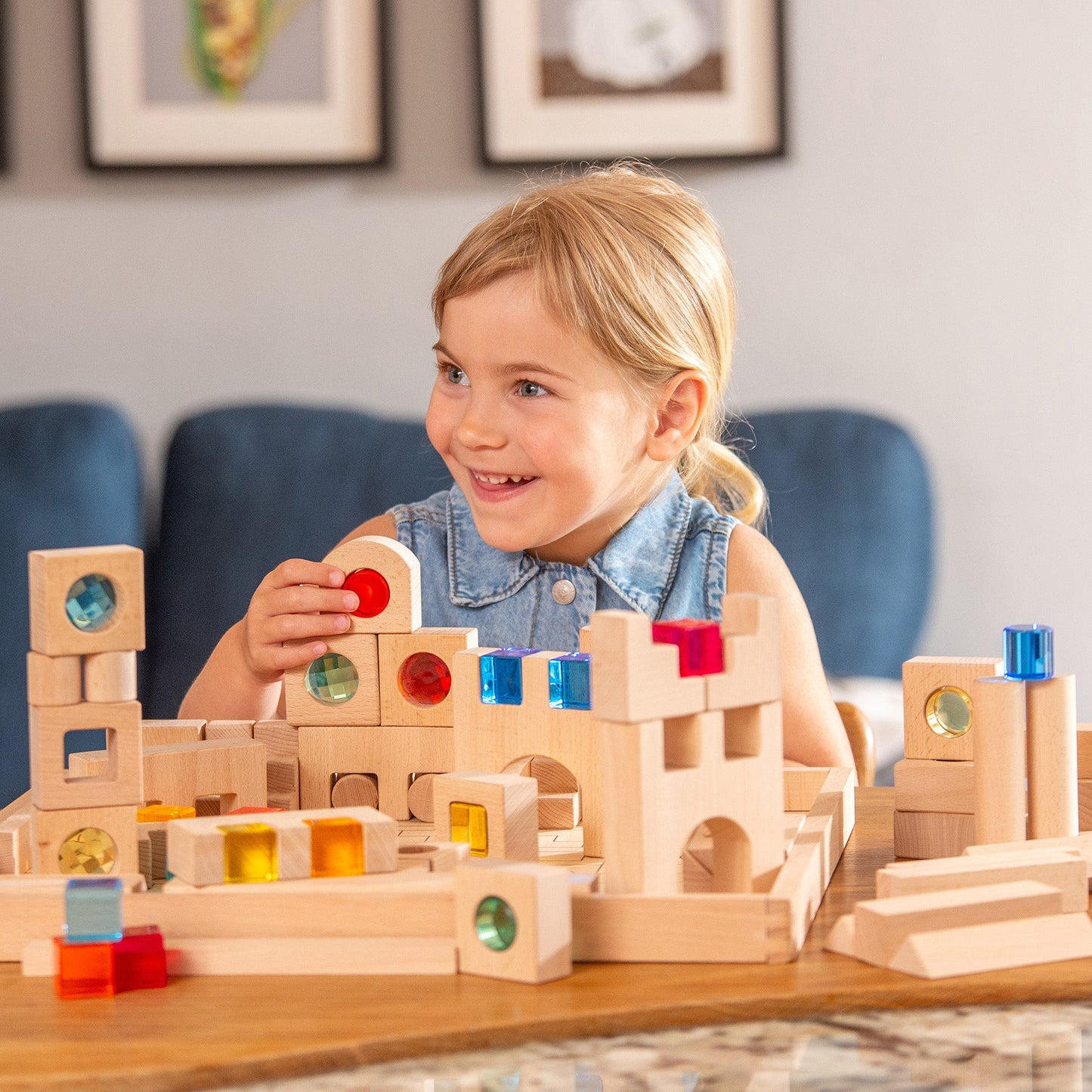 Wooden Building Gem Blocks Super Set