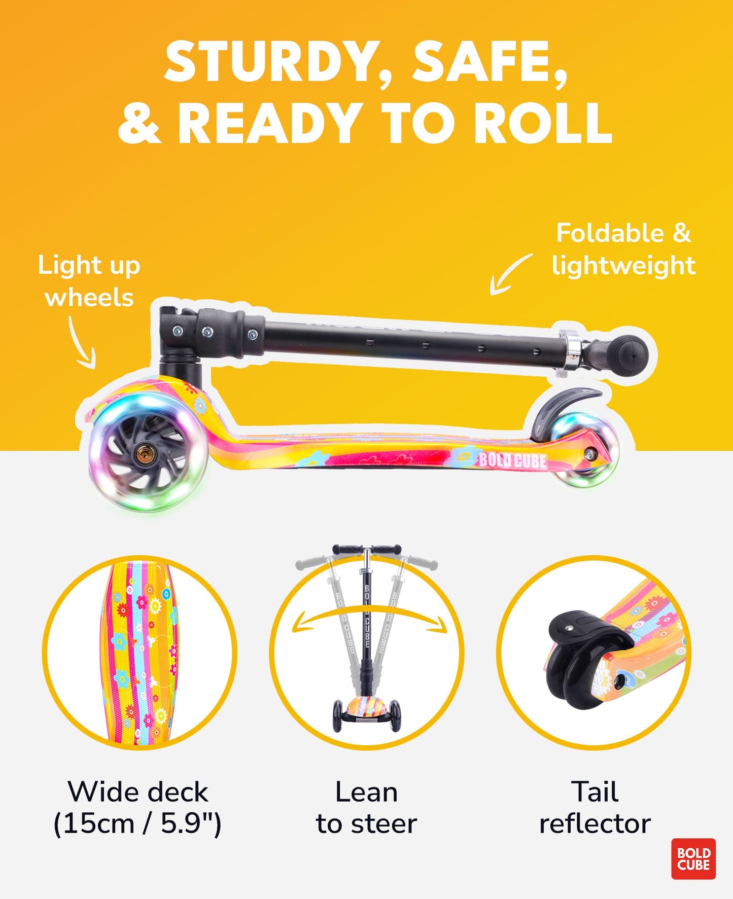 Flower Power - Big 3 Wheel Scooter