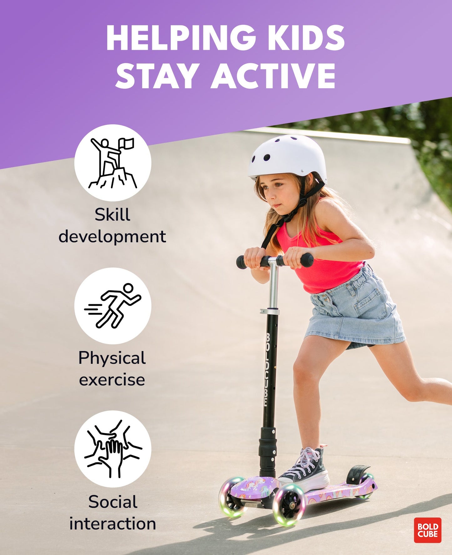 Unicorn Land - Big 3 Wheel Scooter