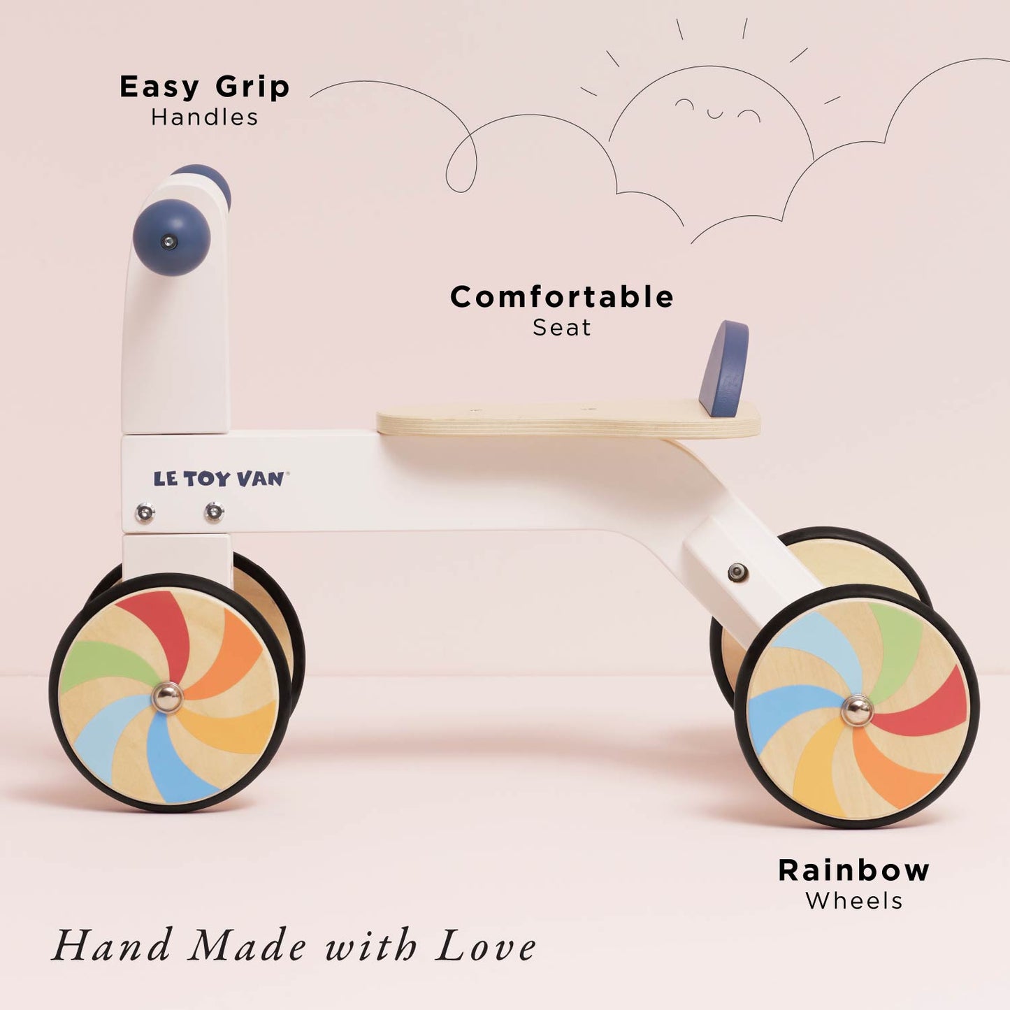 Wooden Rainbow Ride On Trike