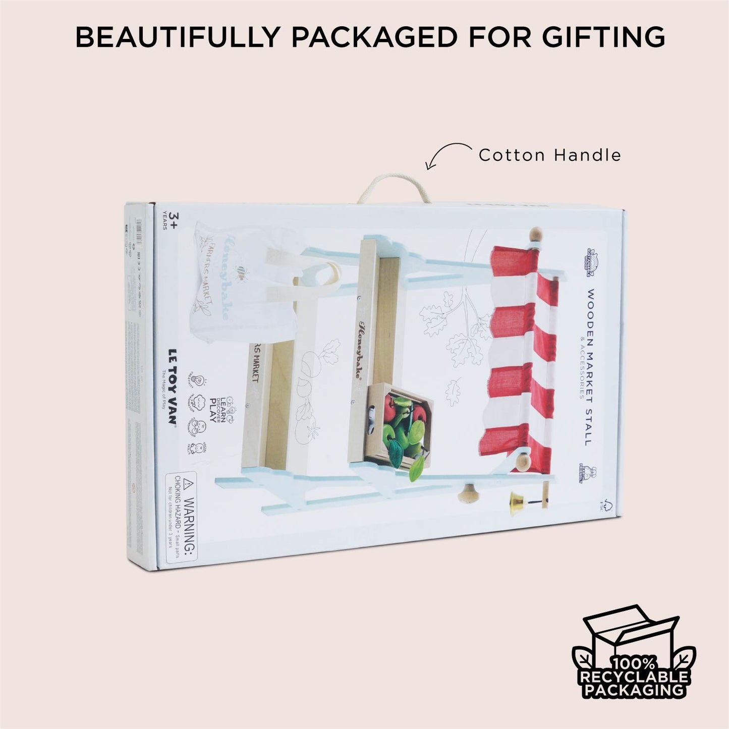 Wooden Market Stall & Fruit Play Food Crate