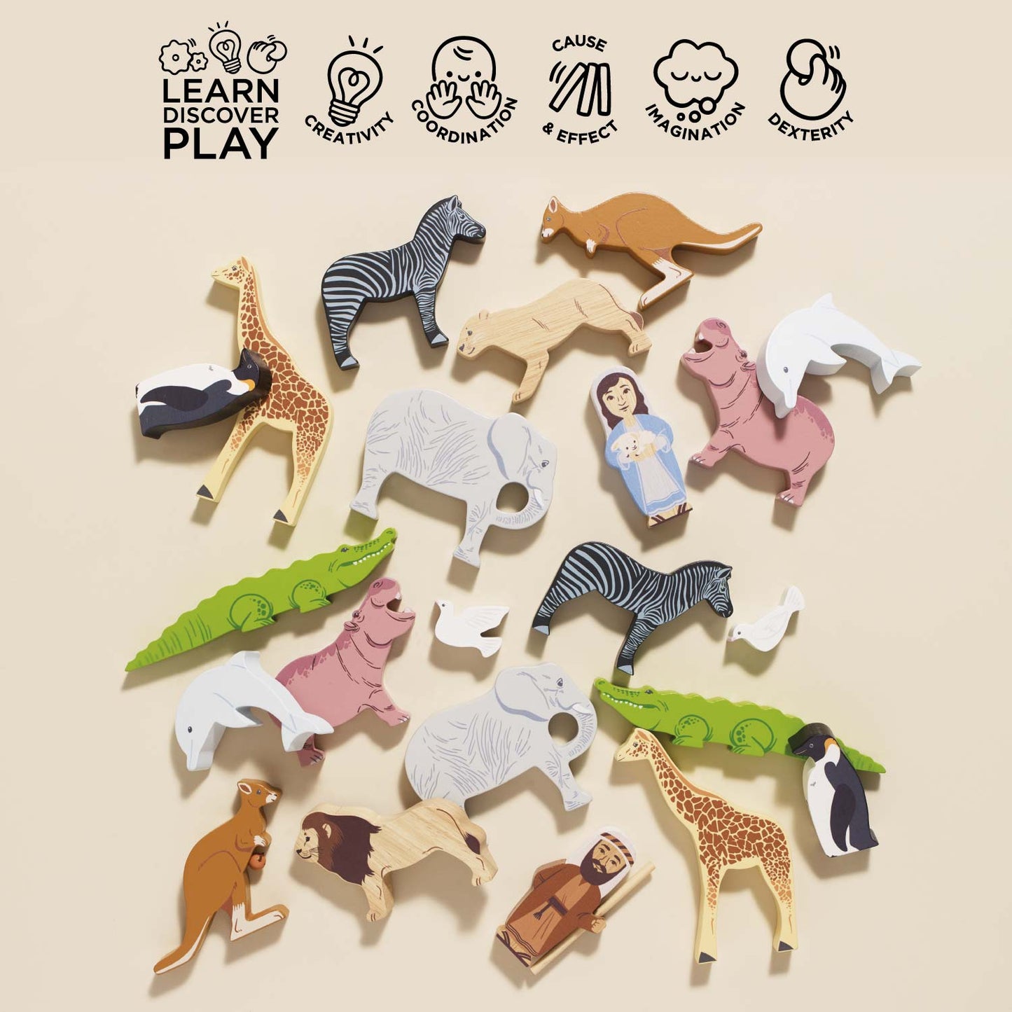 Noah’s Great Wooden Ark & Animals