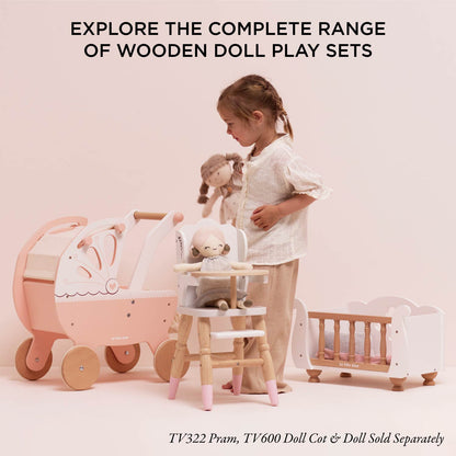 Dolls Wooden High Chair