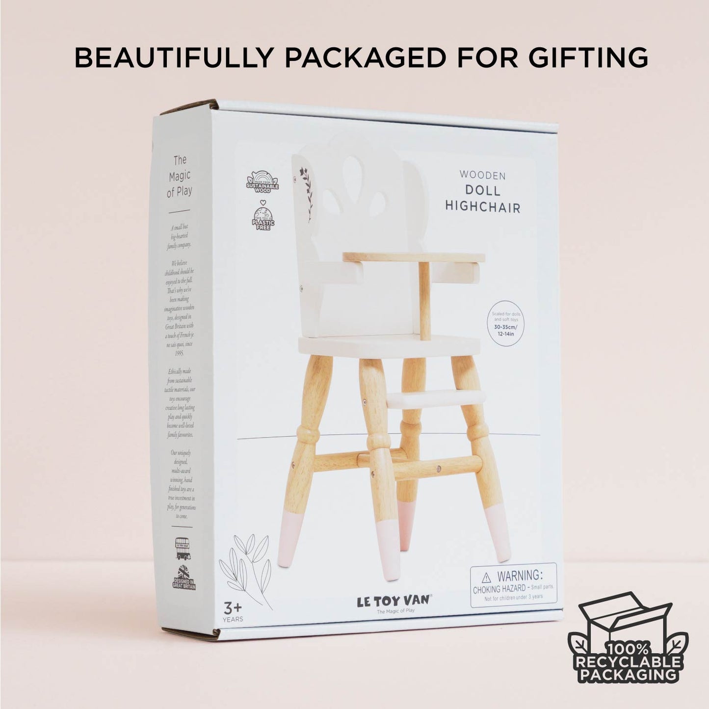 Dolls Wooden High Chair